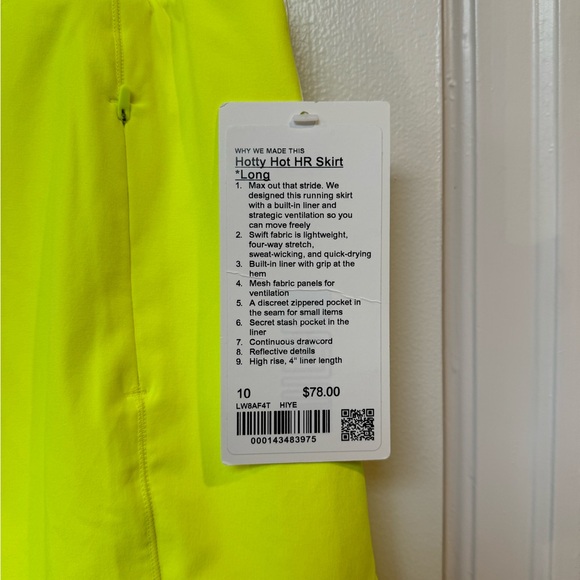 Lululemon Tennis Skirt - size 10 - NWOT - Picture 3 of 3